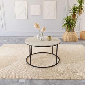 Hanah Home Dohányzóasztal Fekete Travertine Royal - Fekete, Travertin