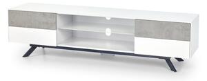 STONNO TV asztal, 180x47x42, fehér/beton
