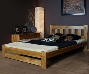 Fenyőfa ágy Mila 90x200 cm tölgy színben