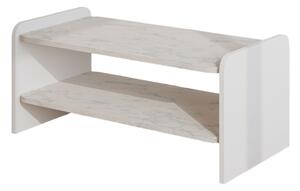 Hanah Home Coffee Table White Marble Amon - White, Marble