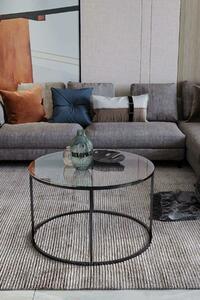 Hanah Home Coffee Table Black Royal - fekete, átlátszó