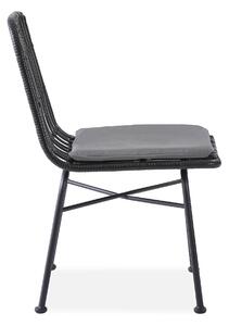 Fekete rattan szék LAPRO 401