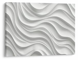 Kép - 3D fehér hullámok (70x50 cm)