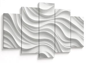 Kép - 3D fehér hullámok (150x105 cm)