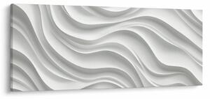 Kép - 3D fehér hullámok (120x50 cm)