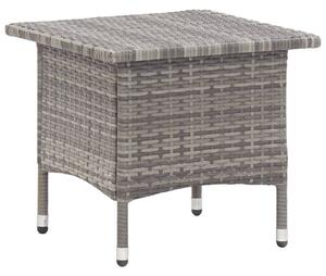 Szürke polyrattan teázóasztal 50 x 50 x 47 cm