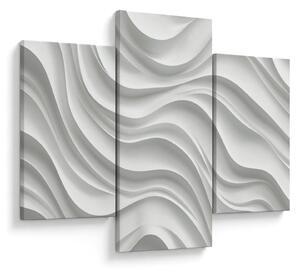 Kép - 3D fehér hullámok (90x60 cm)