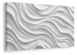 Kép - 3D fehér hullámok (90x60 cm)
