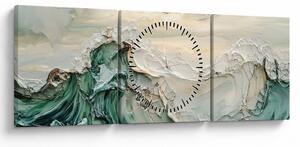 Kép - 3D tengeri absztrakció (órával) (90x30 cm)