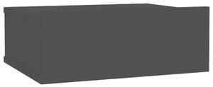 Magasfényű fekete forgácslap úszó éjjeliszekrény 40x30x15 cm