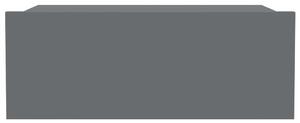 Magasfényű szürke forgácslap úszó éjjeliszekrény 40x30x15 cm