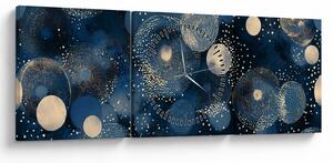 Kép - Kék-arany gyűrűk (órával) (90x30 cm)