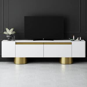 Hanah Home Bohem TV állvány, fehér, arany