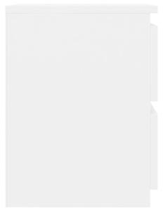Magasfényű fehér forgácslap éjjeliszekrény 30 x 30 x 40 cm