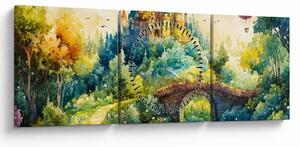Kép - Mesebeli kastély (órával) (90x30 cm)