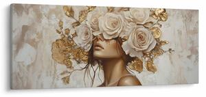 Kép - Lány rózsákkal (120x50 cm)
