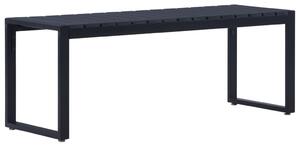 Fekete polisztirol lemez kerti pad 120,5 cm