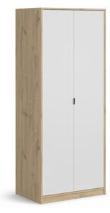 NEPON szekrény 80x197x55 - artisan tölgy / fehér