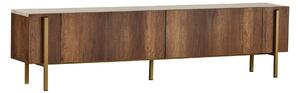 Hanah Home TV Stand Travertine Barok Walnut Gold Nexus - Travertine, Barok Walnut, Gold