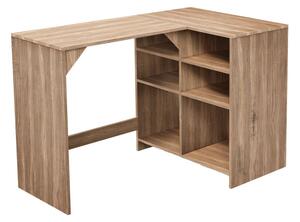 Intenso Home L alakú sarok íróasztal / számítógépasztal polcokkal 110x69cm | Sonoma tölgy szín