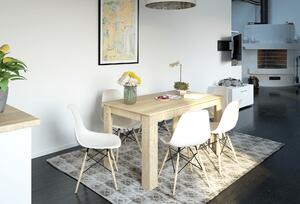 KONDELA Étkezőasztal, sonoma tölgyfa, 140x80 cm, GENERAL NEW