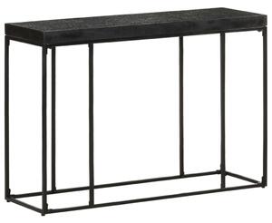 Fekete tömör akácfa és mangófa tálalóasztal 110 x 35 x 76 cm