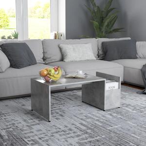 Betonszürke szerelt fa dohányzóasztal 90 x 45 x 35 cm