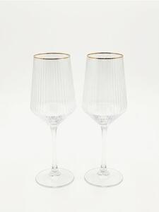 Sinsay - Bordázott talpas poharak aranyszínű peremmel 2 pack - arany