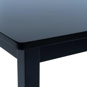 Agnesca fekete tömör gumifa étkezőasztal 114x71x75 cm