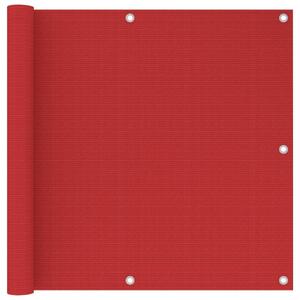 Piros HDPE erkélytakaró 90 x 300 cm