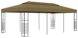 Tópszínű kerti pavilon 6 x 3 x 2,7 m 180 g/m²
