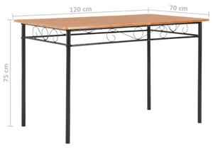 Rosmunda étkezőasztal acél lábakkal (120x70 cm)