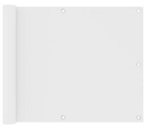 Fehér oxford-szövet erkélyparaván 75 x 300 cm
