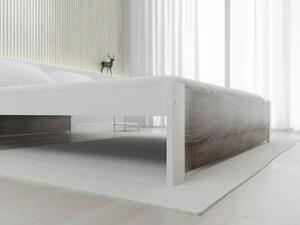 IKAROS ágy 120 x 200 cm, fehér/trüffel tölgy Ágyrács: Lamellás ágyrács, Matrac: Matrac nélkül