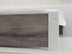 IKAROS ágy 140 x 200 cm, fehér/trüffel tölgy Ágyrács: Ágyrács nélkül, Matrac: Deluxe 10 cm matrac