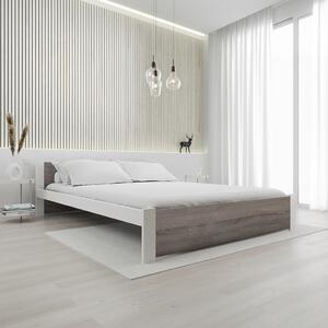 IKAROS ágy 120 x 200 cm, fehér/trüffel tölgy Ágyrács: Ágyrács nélkül, Matrac: Matrac nélkül