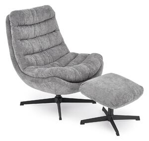 Fotel Houston 2134, Kárpit, 94x75x88cm, Szürke, Fekete