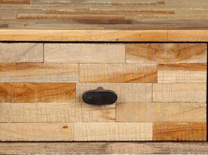 Tömör újrahasznosított fa konzolasztal 120 x 30 x 76 cm