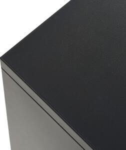 Ipari stílusú fekete fém komód 120 x 35 x 70 cm