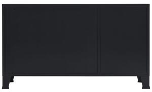 Ipari stílusú fekete fém komód 120 x 35 x 70 cm