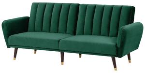 Smaragdzöld bársony kanapéágy VIMMERBY