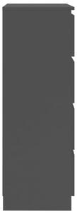Fekete forgácslap komód 70 x 40 x 97 cm