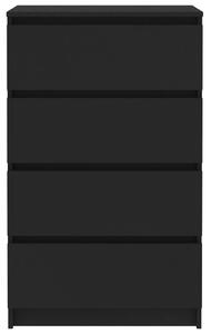 Fekete forgácslap komód 70 x 40 x 97 cm