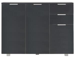 Fekete magasfényű komód 107 x 35 x 76 cm