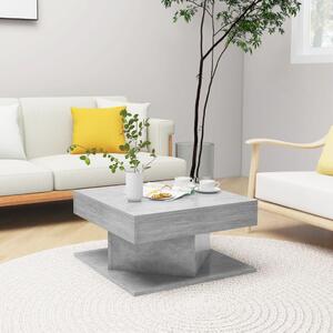 Betonszürke szerelt fa dohányzóasztal 57 x 57 x 30 cm