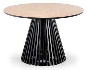 Asztal Houston 1338, Fekete, Tölgy, 77cm, Közepes sűrűségű farostlemez, Természetes fa furnér, Laminált forgácslap, Fa, Bükkfa