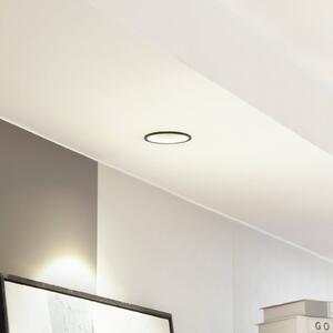 Arcchio LED-es Niria downlight, fekete, 3,000K, dimmelhető, Fekete, Nappali / Étkező, Alumínium, Modern