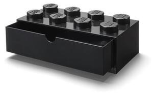 Tárolódoboz íróasztalra, fiókos, LEGO Brick 4x2, fekete (L40211733)