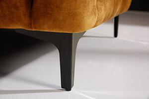 Design ülőgarnitúra Rococo 235 cm mustársárga bársony