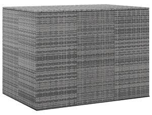 Szürke polyrattan kerti párnatartó doboz 145 x 100 x 103 cm